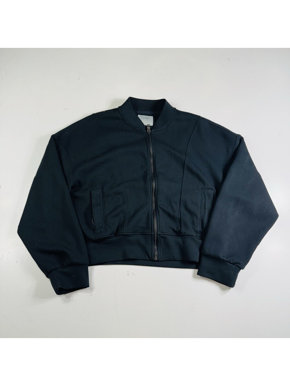 Abercrombie & Fitch Full Zip Sweatshirt Black Womens Size Large